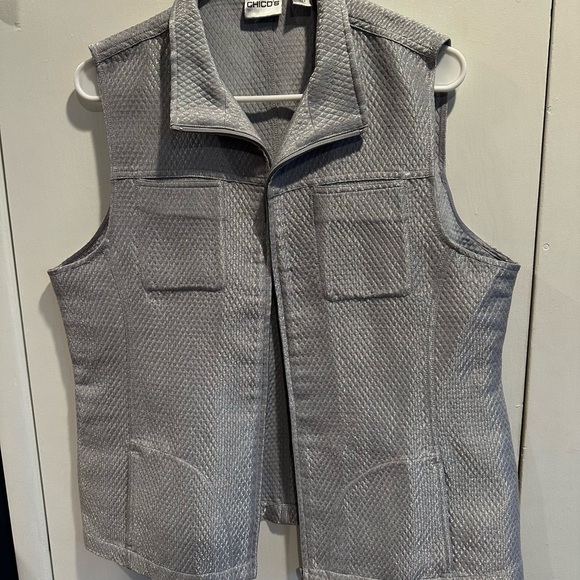 Chico's Jackets & Blazers - Chico's Gray Quilted Women's Vest